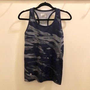 ATHLETA Navy/Gray Camo Racerback Tank—small